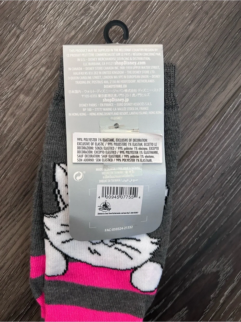 Disney Parks Aristocrats Marie with Pink Bow Crew Socks Brand New Size 4-10